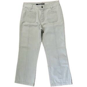 DKNY Womens Pants Sz 8 Beige Khaki Straight Leg Ankle Length Excellent Condition